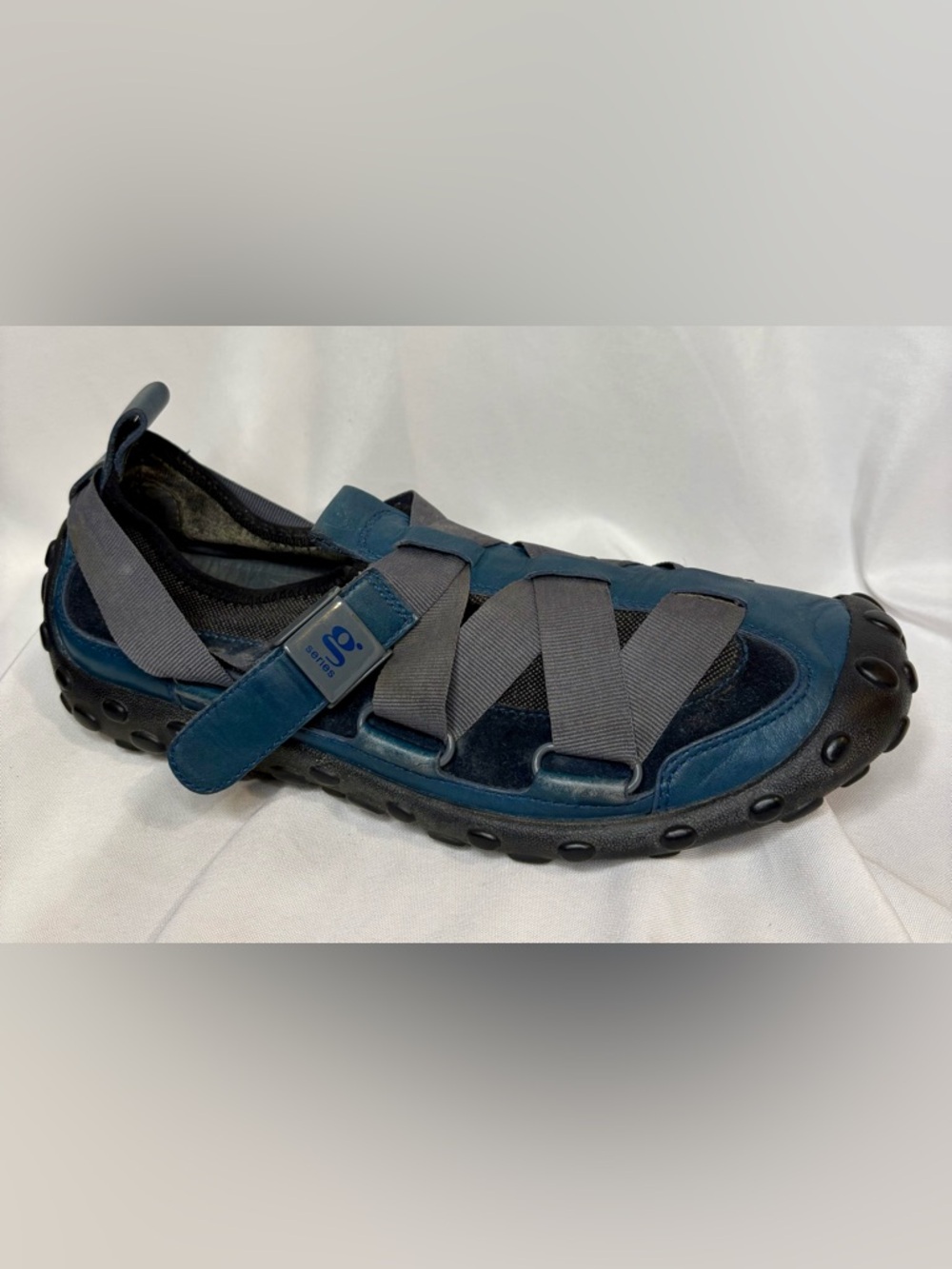 Nike G Lab Series Women 8.5/9 Hiking Trail Sport Shoes Straps Leather Blue Black